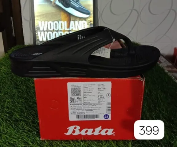 Bata-571 6407 Men’s Black Comfort Slippers | Stylish & Durable