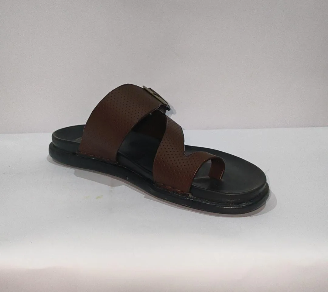 SUFI-90 Men’s Minimalist Single Buckle Slip-On Sandals