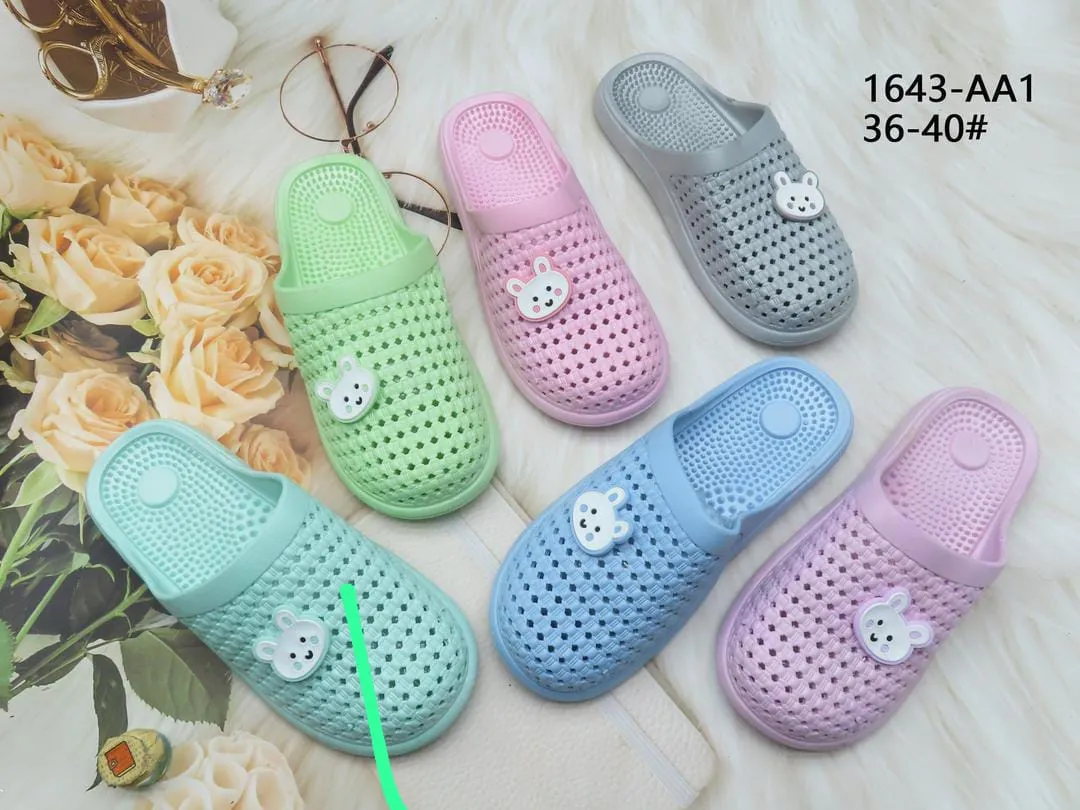 DATA-1643-AA1 Women’s Cute Bear Design EVA Clogs