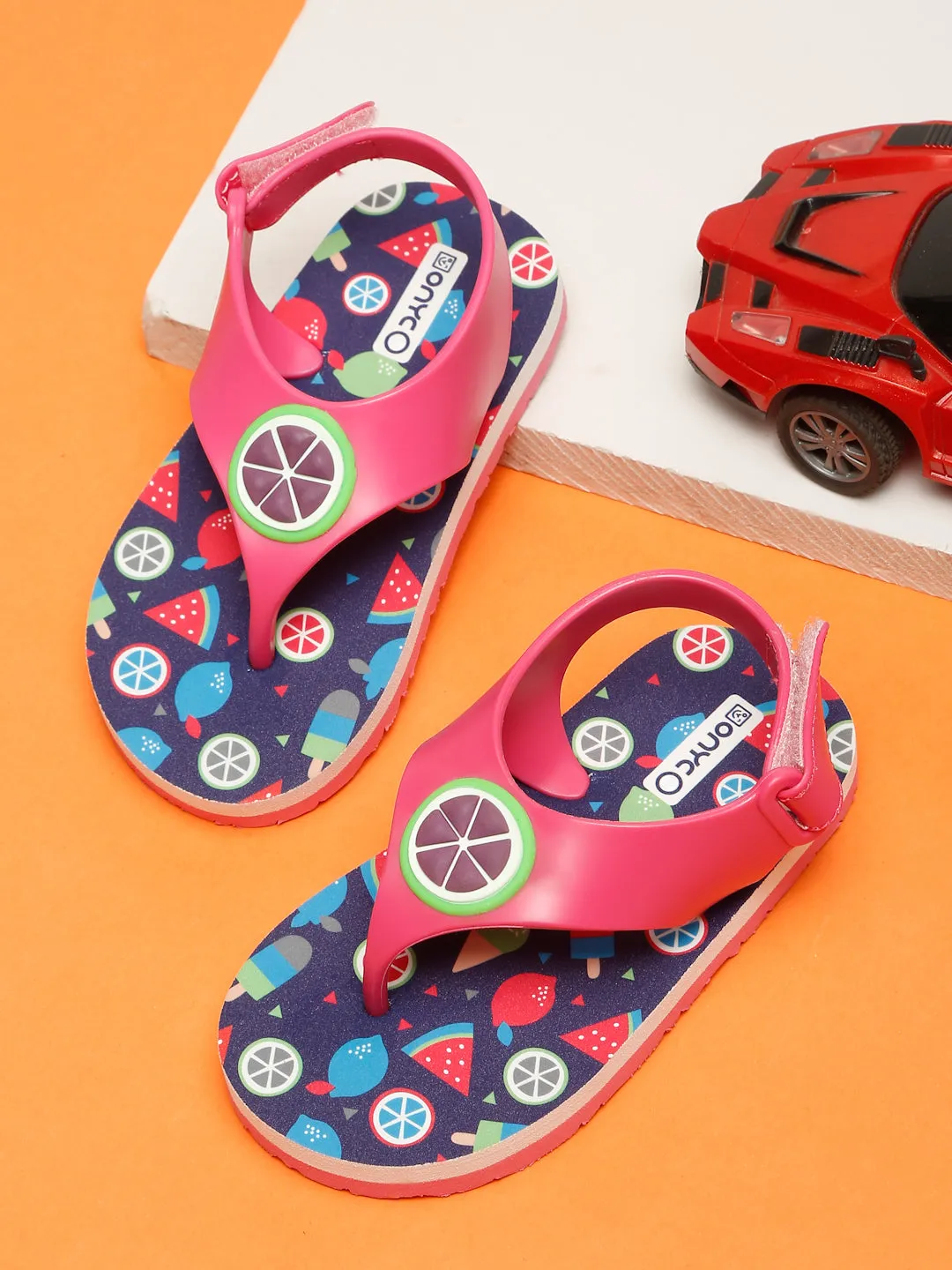 ONYC-KN0023 Premium Watermelon Candy Flipflops - Pink (Girls)