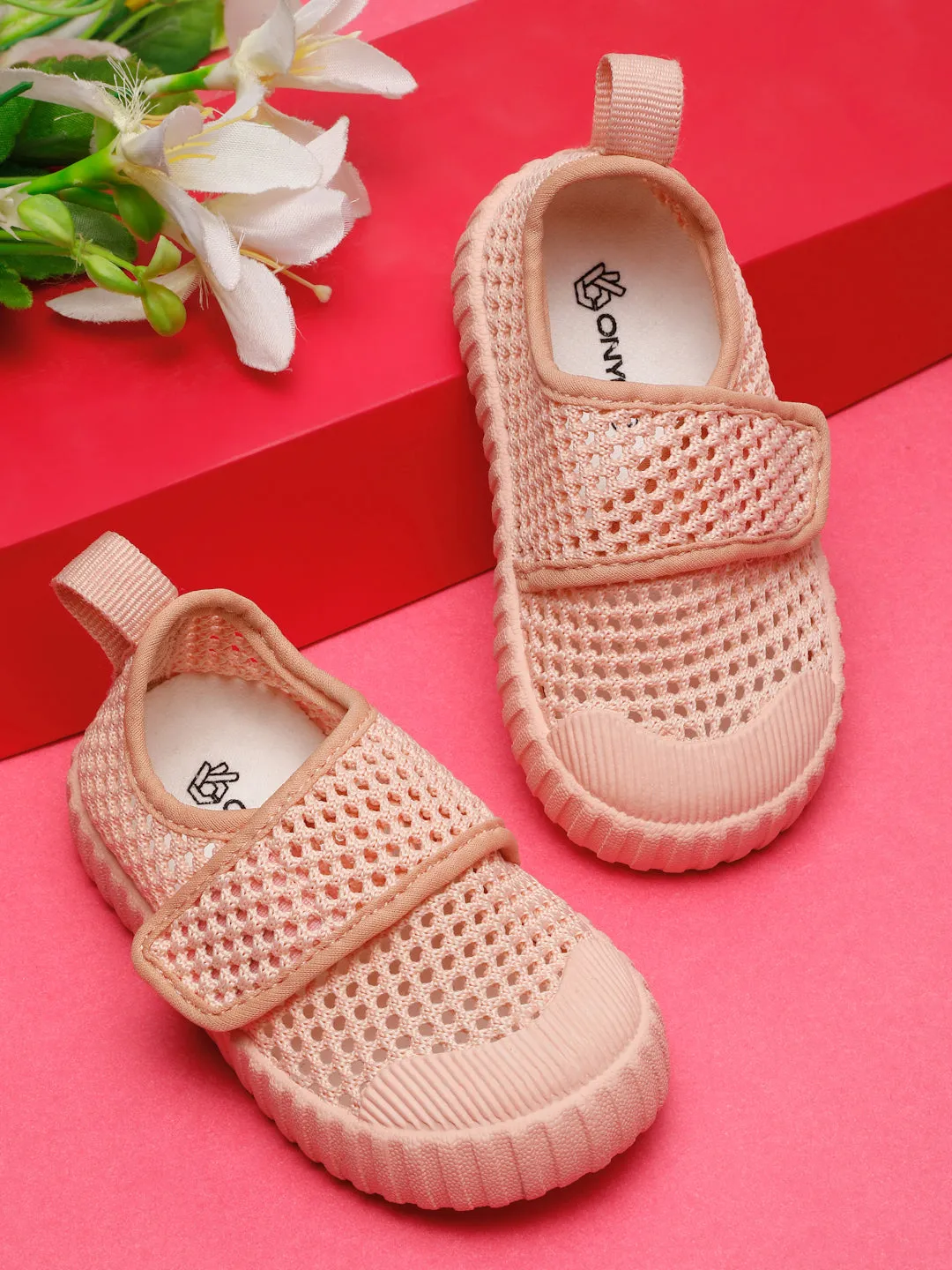ONYC-KN0069 AIRY Toddlers's First Step Breathable Shoes - Peach (Unisex)