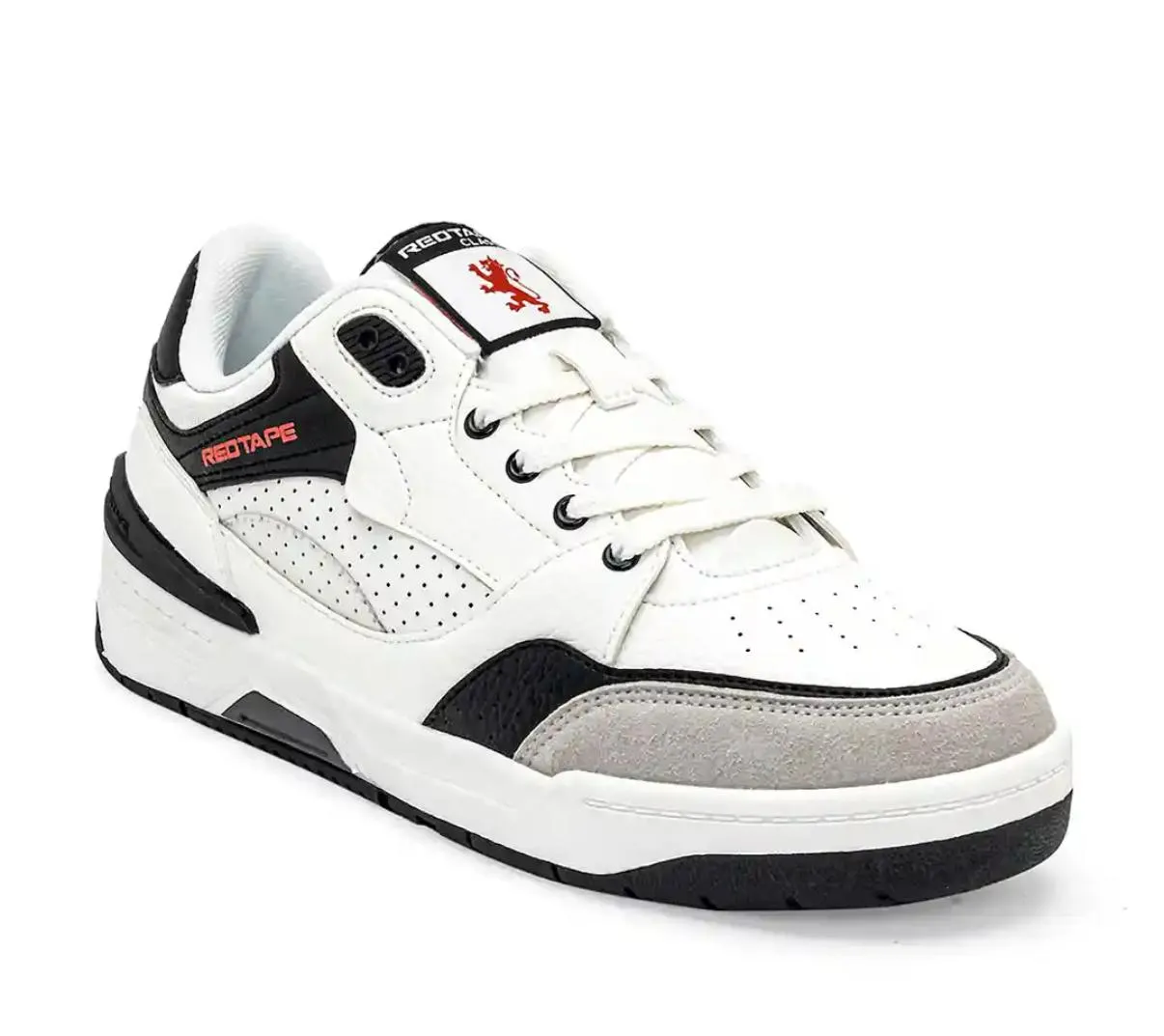 pino-904 RedTape Men’s White & Black High-Top Sneakers