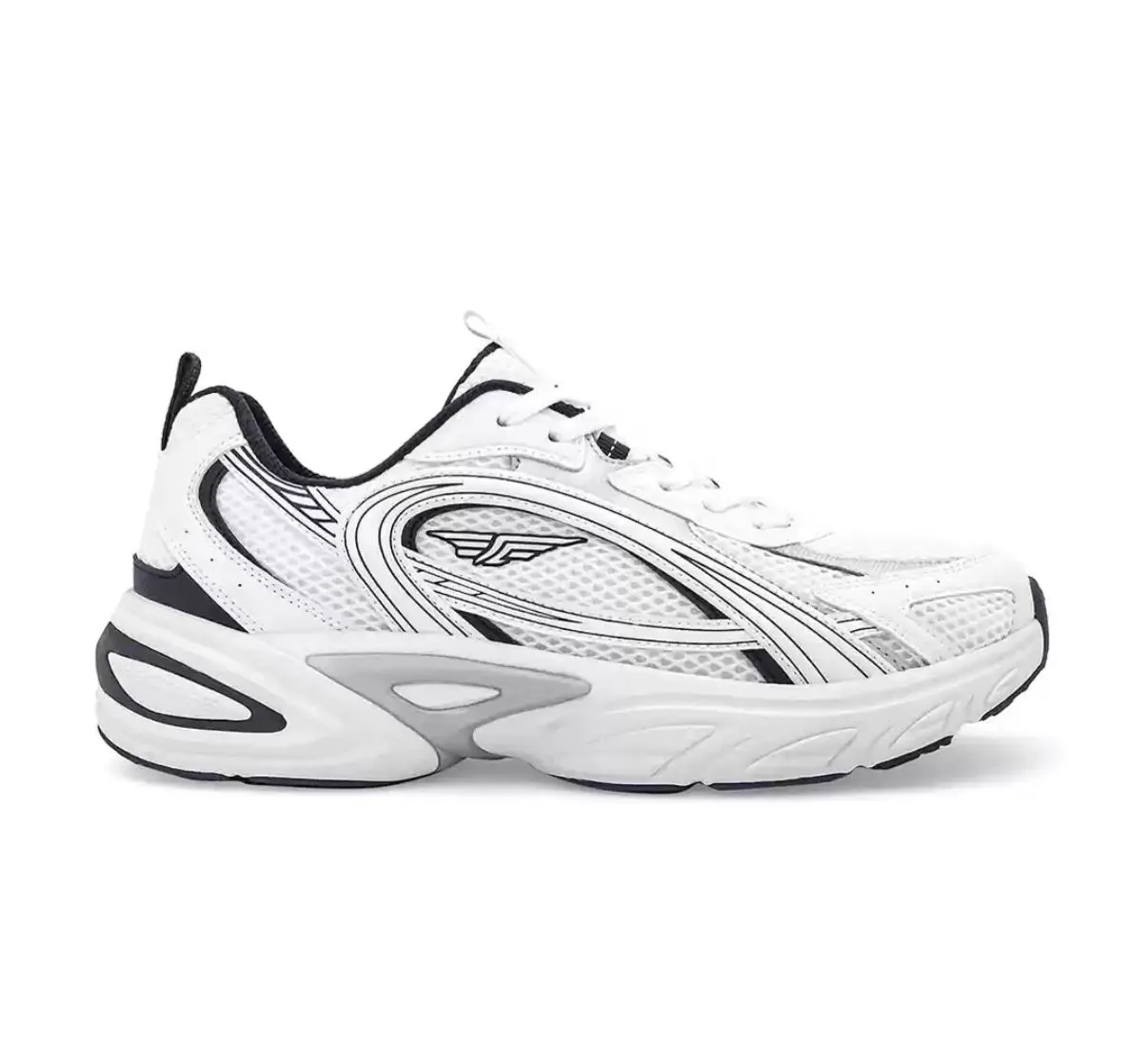 pino-905 RedTape Men’s White & Black High-Top Sneakers