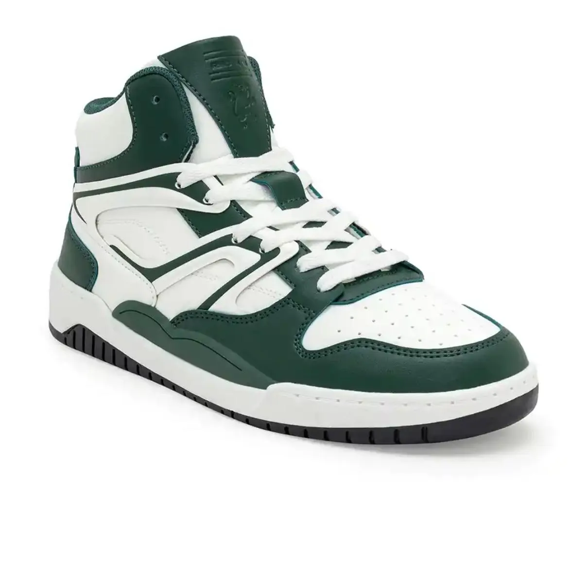 pino-900 RedTape Men’s White & Black High-Top Sneakers – Classic Street Style