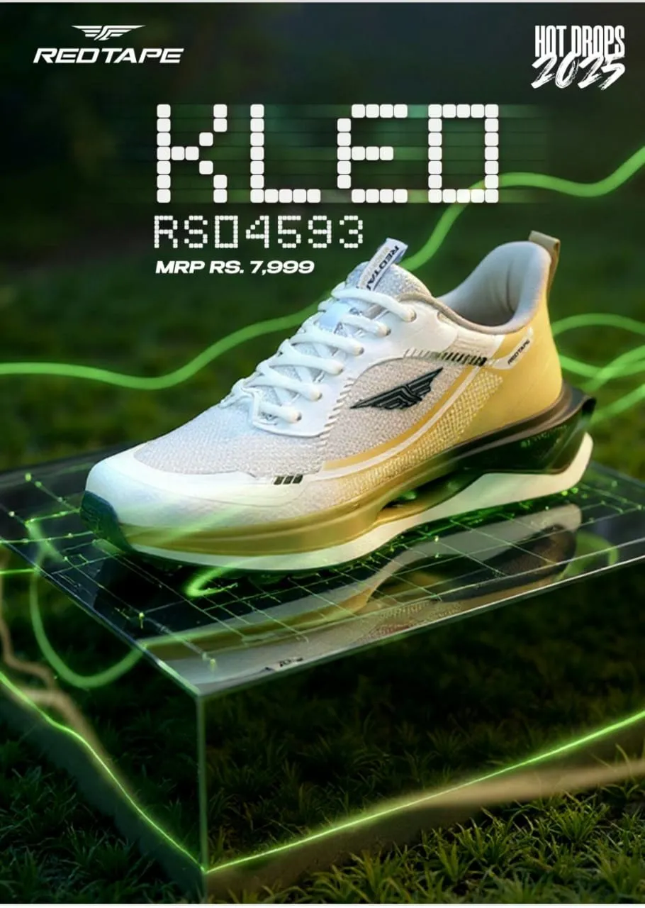 Red Tape-KLEO4593 White/Yellow Sports Shoes