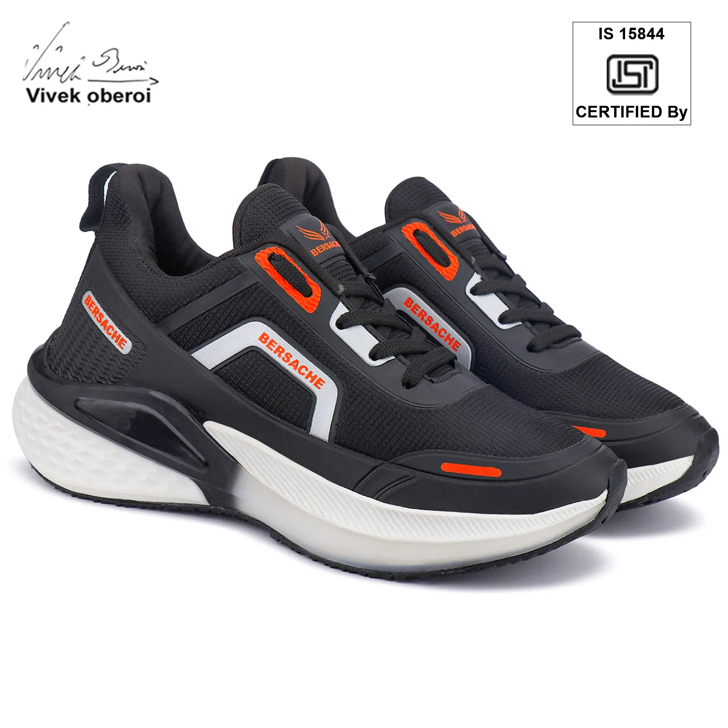 Bersache-9206 Men Shoes Black Box Packing