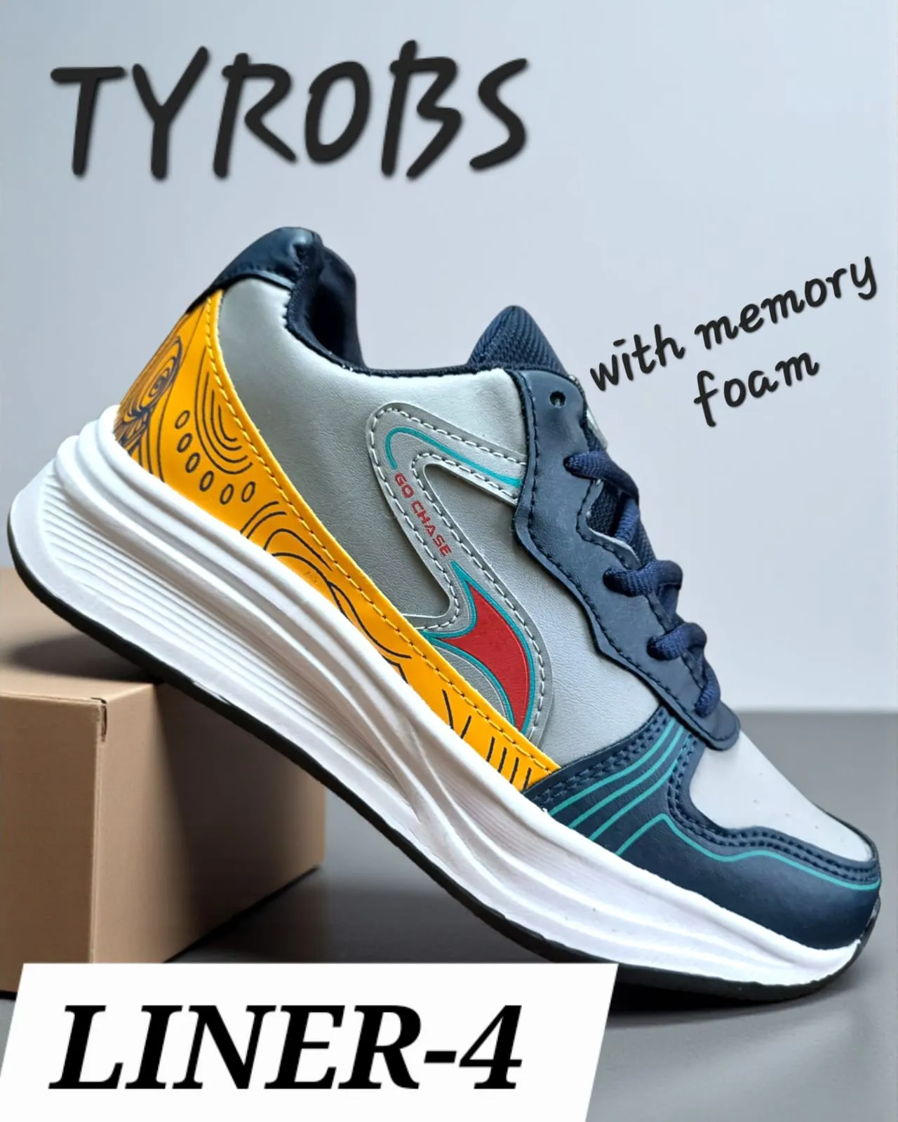 TYROBS SPORTSWEAR(MEMORY FORM) LINER-4 LGY/YLW 7X10