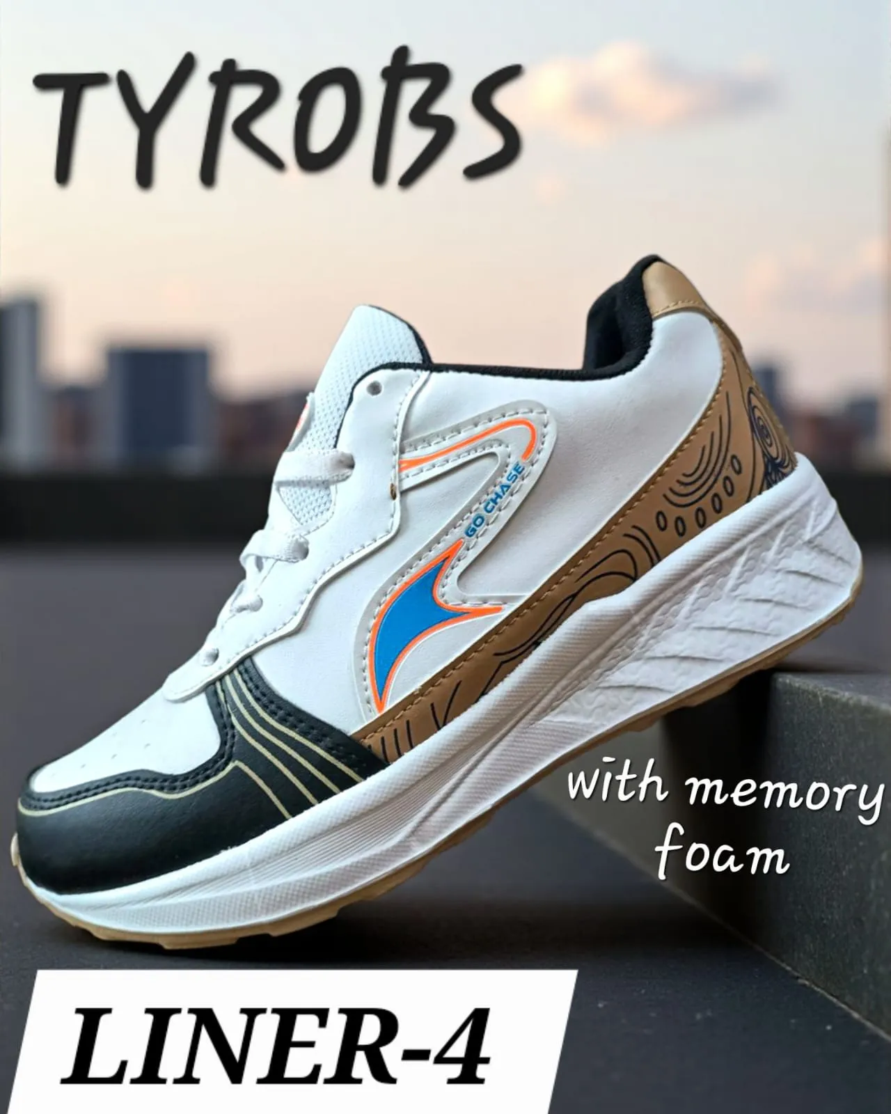 TYROBS SPORTSWEAR(MEMORY FORM) LINER-4 WHT/BEEJ 6X9
