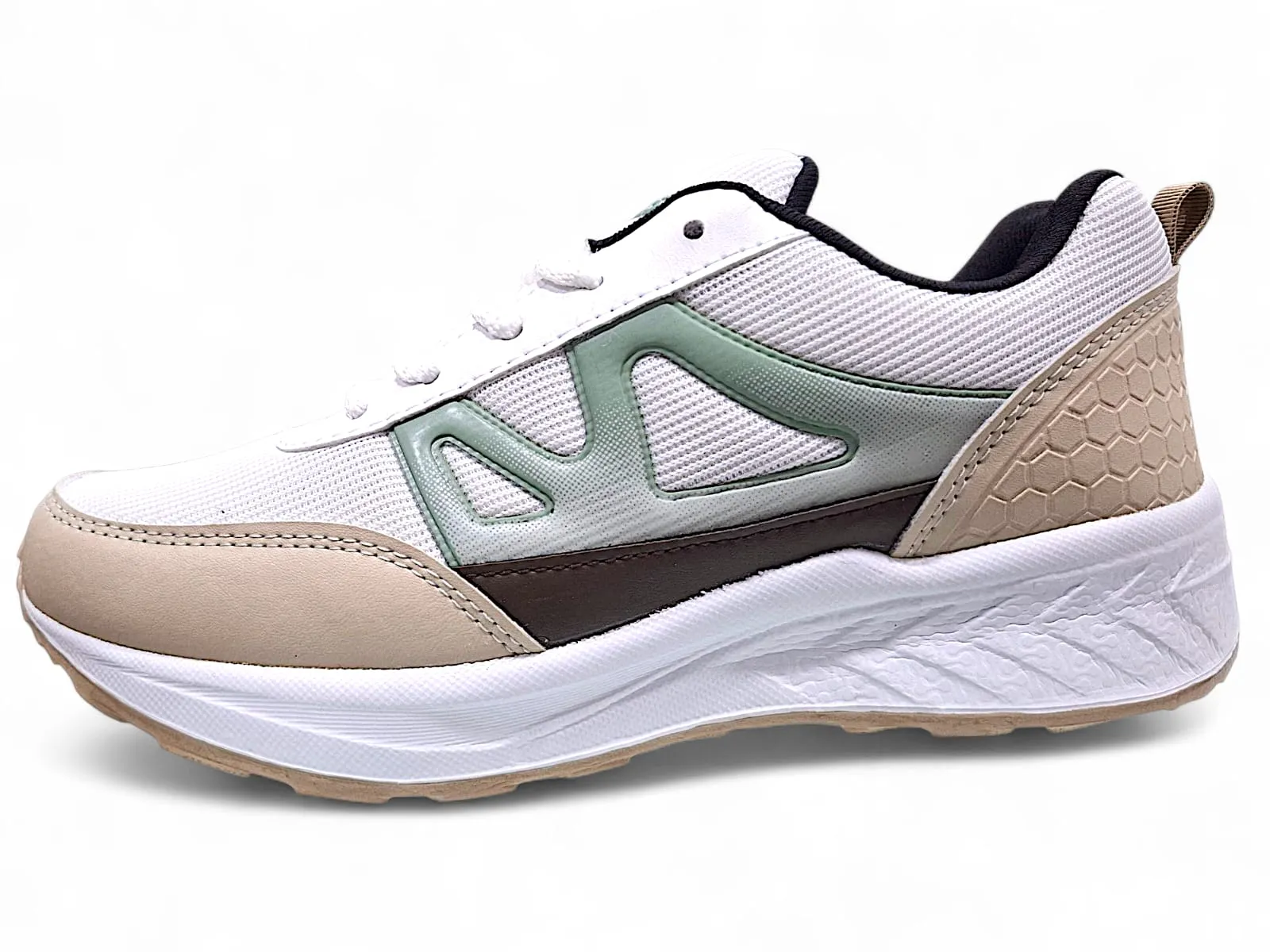 TYROBS SPORTSWEAR(MEMORY FOAM) FIGHTER-1 WHT/BEJ/PISTA 6X9