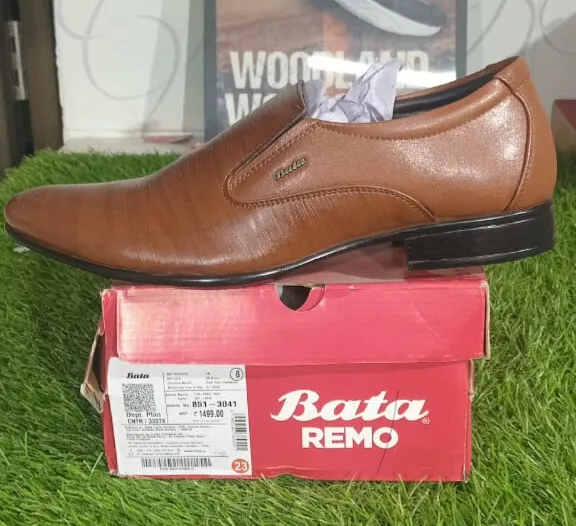 SUBH-Bata Remo-851-3041 Men’s Formal Slip-On Shoes (Brown)