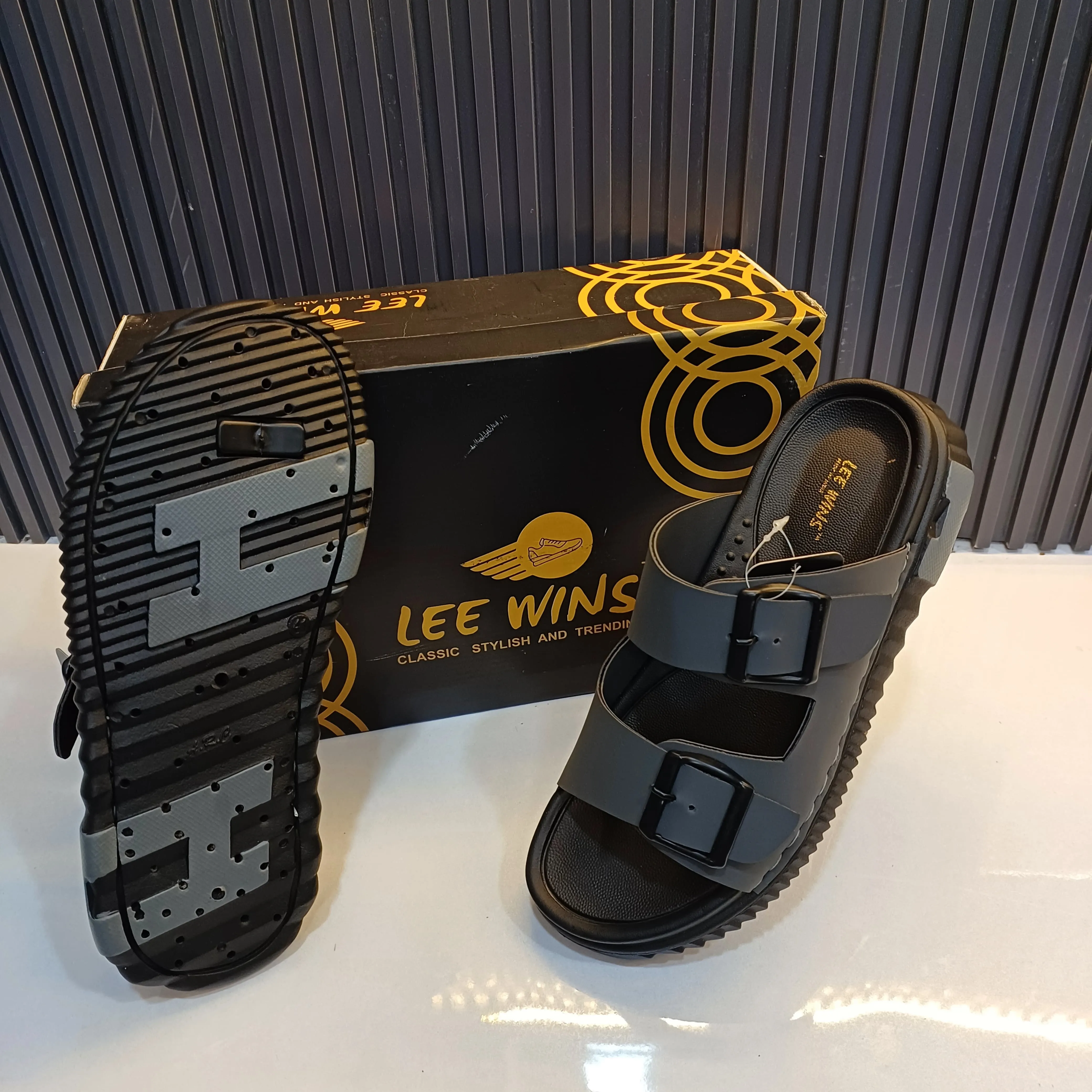 LEE WINS- LW-009 These are men’s stylish, Double-buckle slide